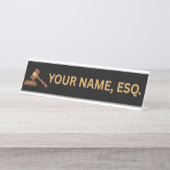 Plaque de nom de bureau cadeau pour avocats (Devant)