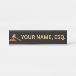 Plaque de nom de bureau cadeau pour avocats