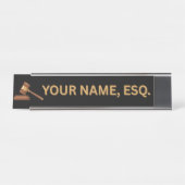 Plaque de nom de bureau cadeau pour avocats (Devant)