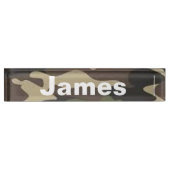plaque de nom de bureau camouflage James (Devant)