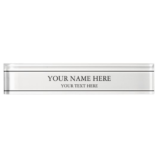 Plaque de nom de bureau Customisé personnalisée (Devant)