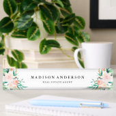 Plaque de nom de bureau de bouquet délicate