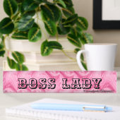 PLAQUE DE NOM DE BUREAU DE LA DAME BOSS