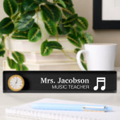 Plaque de nom de bureau de professeur de musique p
