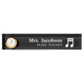 Plaque de nom de bureau de professeur de musique p (Devant)
