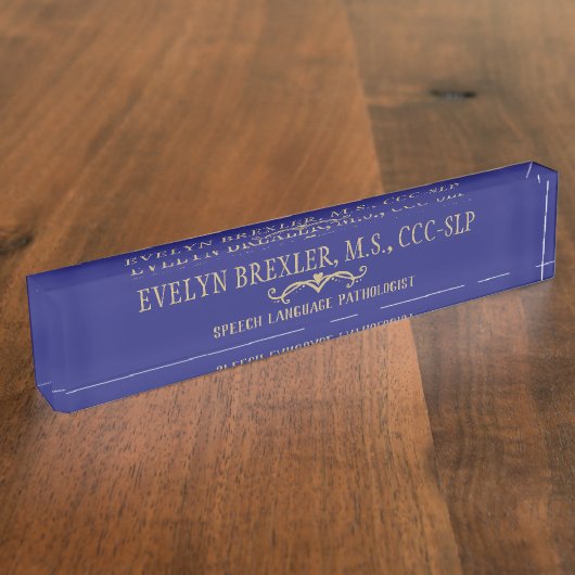 Plaque de nom de bureau d'orthophoniste (Taille)