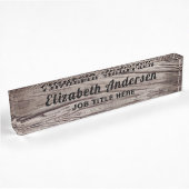 Plaque de nom de bureau en bois de la grange rusti