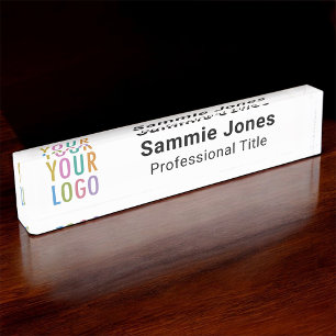 Plaque de nom de bureau et table acrylique avec lo