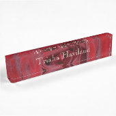 Plaque de nom de bureau HAMbyWG - Rose rouge class