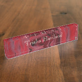 Plaque de nom de bureau HAMbyWG - Rose rouge class (Taille)