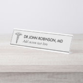 PLAQUE DE NOM DE BUREAU MÉDICALE PERSONNALISÉE (Devant)