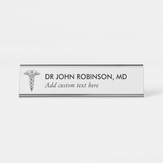 PLAQUE DE NOM DE BUREAU MÉDICALE PERSONNALISÉE (Devant)