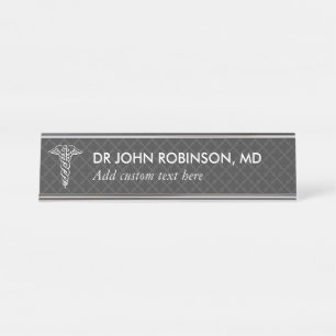 PLAQUE DE NOM DE BUREAU MÉDICALE PERSONNALISÉE