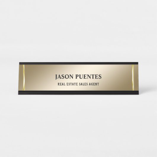 Plaque de nom de bureau moderne et élégant (Devant)
