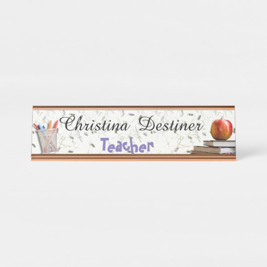Plaque de nom de bureau personnalisable (Devant)