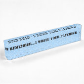 Plaque de nom de bureau personnalisable de Funny B