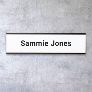 Plaque de nom de bureau personnalisable pour porte
