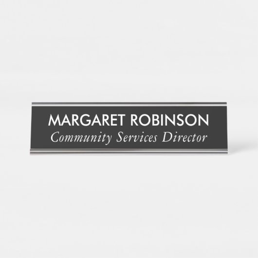 PLAQUE DE NOM DE BUREAU PERSONNALISÉE (Devant)