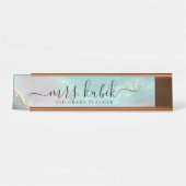 Plaque de nom de bureau personnalisée en marbre tu (Devant)