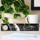 Plaque de NOM de bureau personnalisée Noir Blanc M