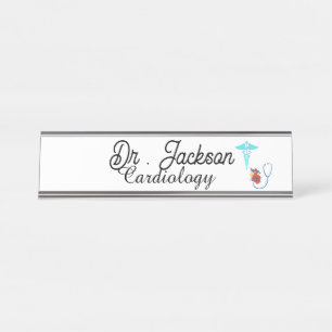 Plaque de nom de bureau personnalisée pour cardiol