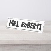 Plaque de nom de bureau personnalisée pour enseign (Devant)