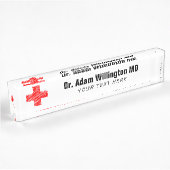 Plaque de nom de bureau personnalisée pour médecin