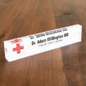 Plaque de nom de bureau personnalisée pour médecin (Taille)