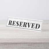 Plaque de nom de bureau réservé professionnel (Devant)