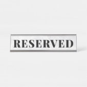 Plaque de nom de bureau réservé professionnel (Devant)