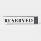 Plaque de nom de bureau réservé professionnel (Devant)