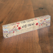 Plaque de nom de bureau vintage inspirant (Taille)