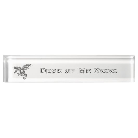 Plaque de nom de dragon volant (Devant)