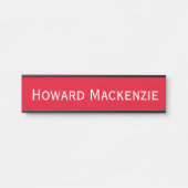 Plaque de nom de la porte à pendage rouge (Devant)