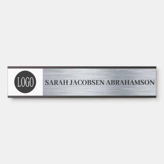 Plaque de nom de la porte de bureau uniquement (Devant)