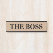 Plaque de nom de la porte de suspension du patron (Devant)