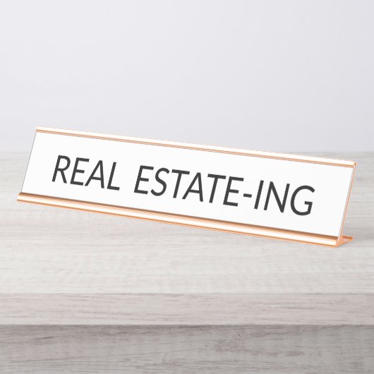 Plaque de nom de l'immobilier drôle | POUR LES AGE (Devant)