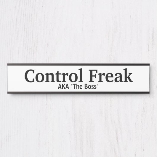 Plaque de nom de patron drôle (Devant)