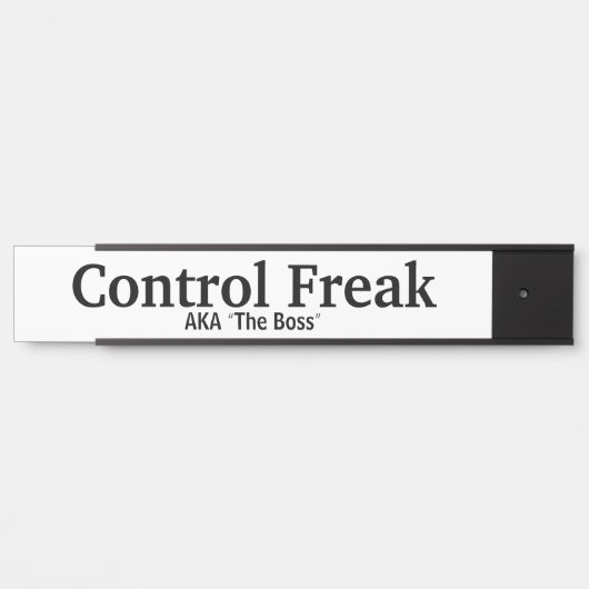 Plaque de nom de patron drôle (Devant)