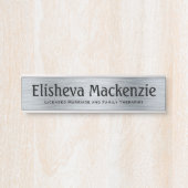 Plaque de nom de porte de bureau de thérapeute LMF (Devant)