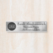 Plaque de nom de porte de bureau en feuille d'arge (Devant)