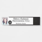 Plaque de nom de porte de bureau Logo Photo Image (Devant)