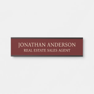 Plaque de nom de porte de bureau professionnel mod