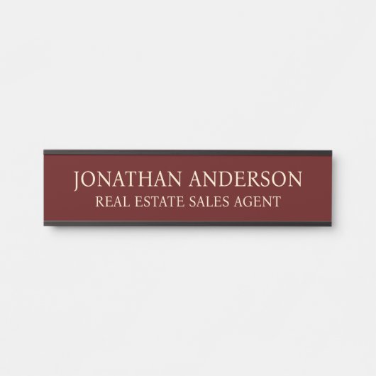 Plaque de nom de porte de bureau professionnel mod (Devant)