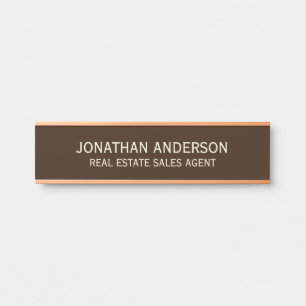 Plaque de nom de porte de bureau professionnel mod