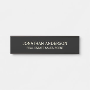 Plaque de nom de porte de bureau professionnel mod