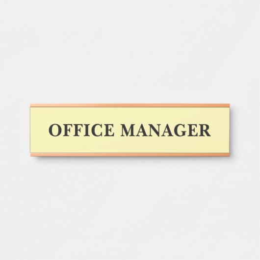 Plaque de nom de porte de bureau professionnel mod (Devant)