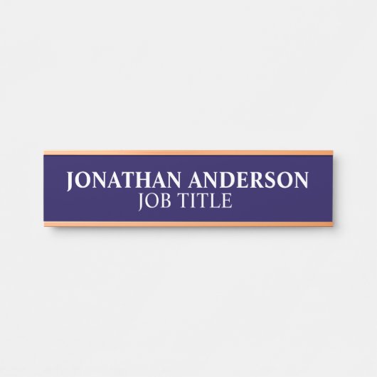 Plaque de nom de porte de bureau professionnel mod (Devant)