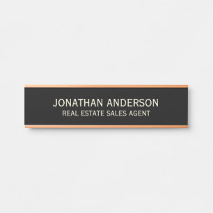 Plaque de nom de porte de bureau professionnel mod