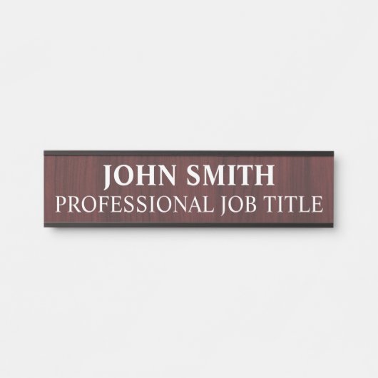 Plaque de nom de porte de bureau professionnel mod (Devant)